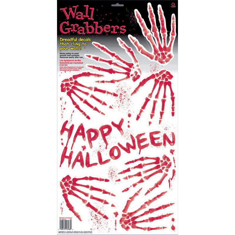 Empreintes De Squelettes De Mains Halloween X Cm