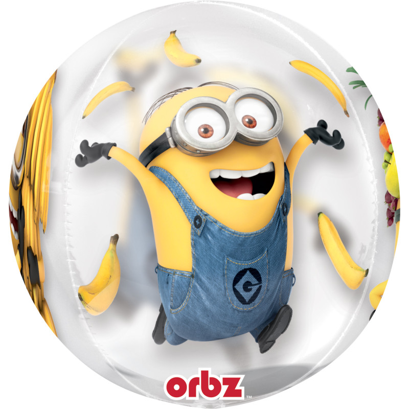 Ballon Minions Clear Orbz 38 x 40 cm