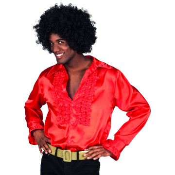 Chemise disco rouge homme