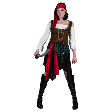 Déguisement pirate rayé femme