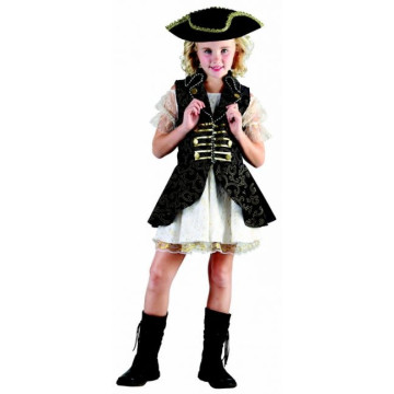 Déguisement pirate bleu foncé fille