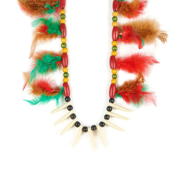 Collier indien à plumes