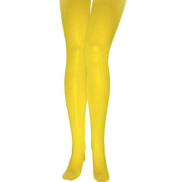 Collants opaques jaunes adulte