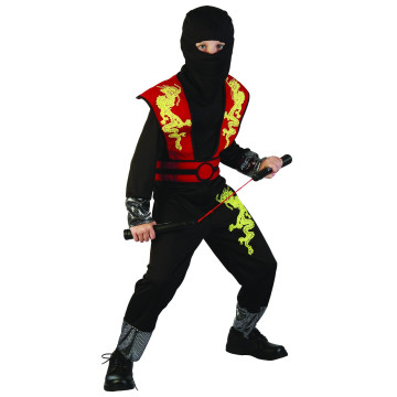 Déguisement ninja dragon jaune garçon