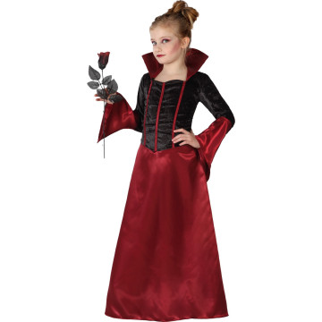 Déguisement vampire rouge et noir fille Halloween