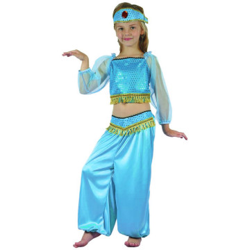 Déguisement danseuse orientale bleue fille