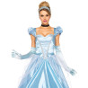 Déguisement princesse robe bleu satiné femme