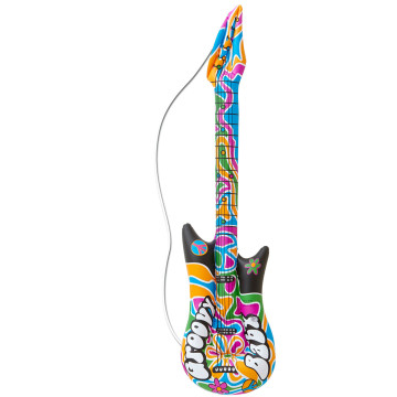 Guitare gonflable hippie 105 cm