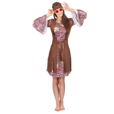 Déguisement hippie motif paisley femme