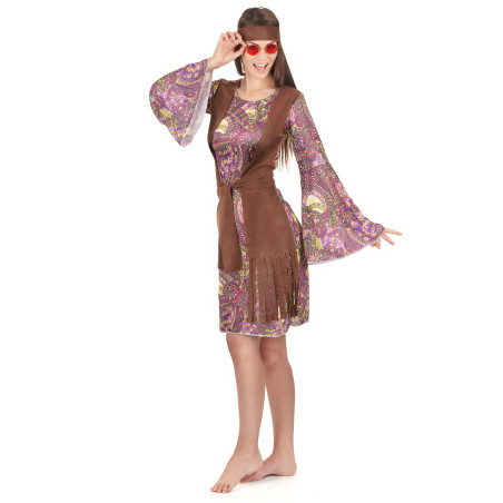 Déguisement hippie motif paisley femme