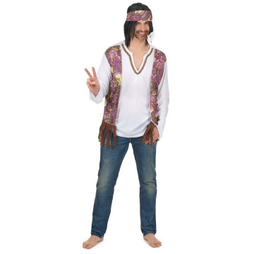 Déguisement hippie à franges homme