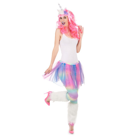 Déguisement de licorne multicolore femme