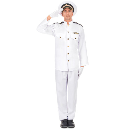 Déguisement uniforme d'officier de la marine homme