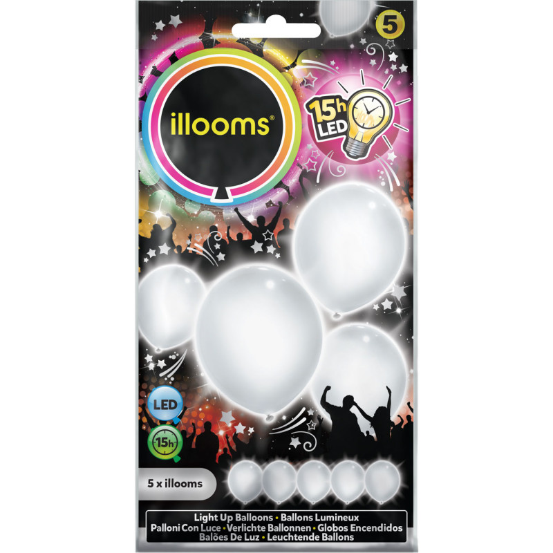20 pièces Ballons Led Ballons Lumineux, Ballons d'Hélium Colorés