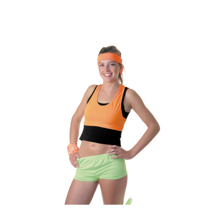 Mini short vert fluo femme