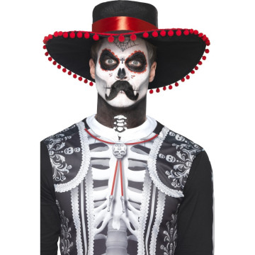 Kit maquillage squelette mexicain adulte Dia de los muertos