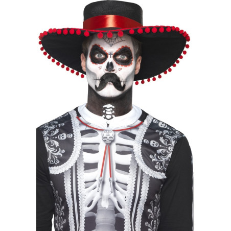 Kit maquillage squelette mexicain adulte Dia de los muertos