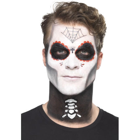 Kit maquillage squelette mexicain adulte Dia de los muertos