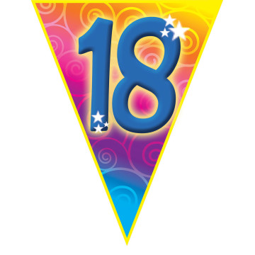 Badge d'anniversaire bleu 18 pour anniversaire 18 ans