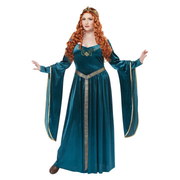 Déguisement princesse médiévale bleue grande taille femme