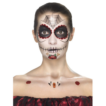 Kit maquillage princesse araignée femme Dia de los muertos