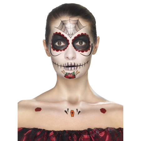 Kit maquillage princesse araignée femme Dia de los muertos