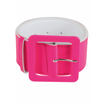 Ceinture large rose fluo adulte