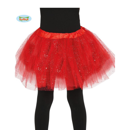 Tutu rouge à paillettes fille