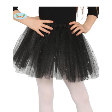 Tutu noir à paillettes fille