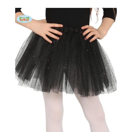 Tutu noir à paillettes fille