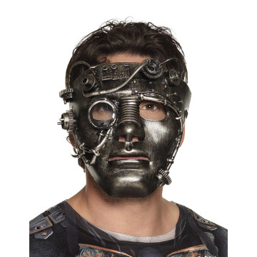 Masque visage chromé Steampunk adulte