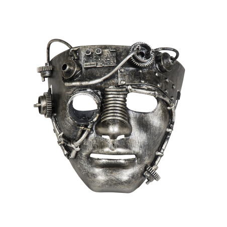 Masque visage chromé Steampunk adulte