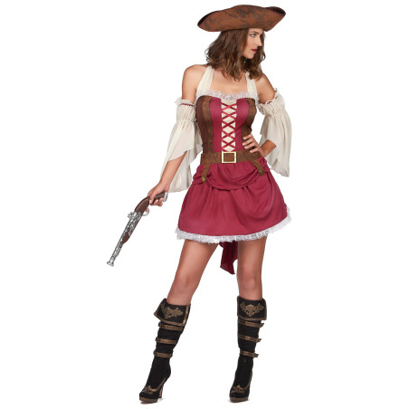 Déguisement pirate bordeaux sexy femme