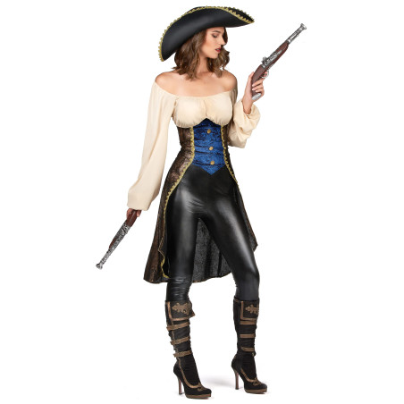 Déguisement pirate marron femme