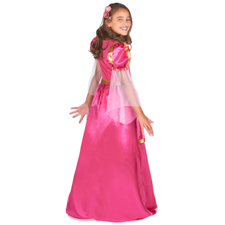 Déguisement princesse médiévale rose fille