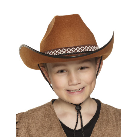 Chapeau cowboy marron enfant