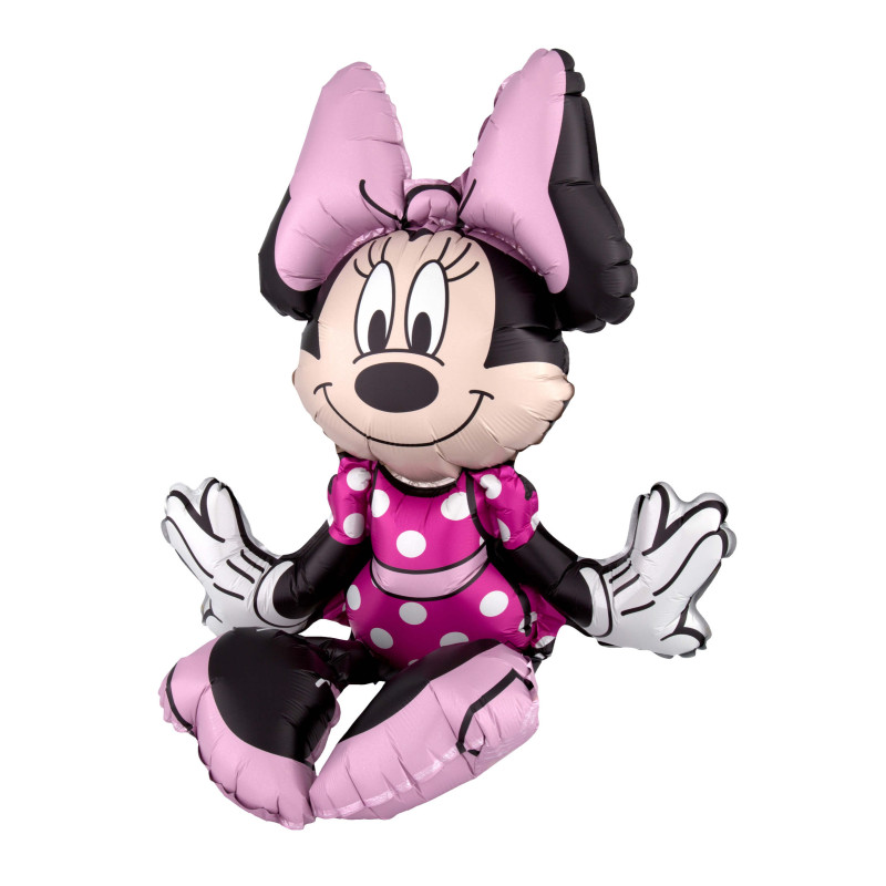 Ballon anniversaire Minnie Mouse coeur de 43 cm