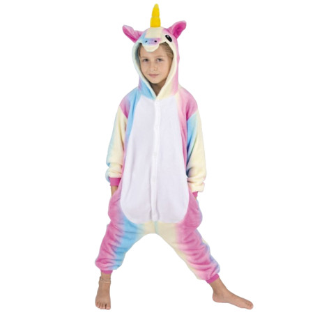 Déguisement combinaison licorne arc-en-ciel enfant