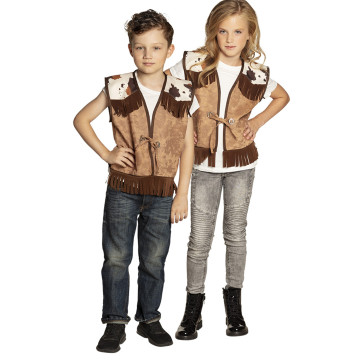 Veste western marron clair enfant