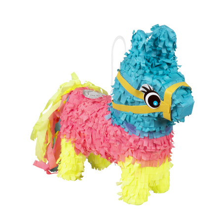 Mini piñata âne multicolore 20 x 18 cm