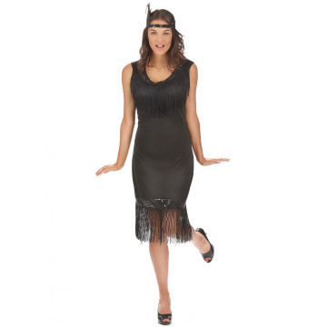 Déguisement grande taille robe Charleston noire femme