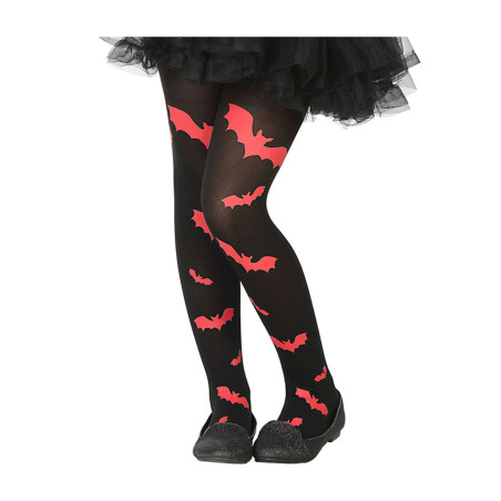 Collants chauve souris noir et rouge enfant