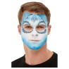 Kit maquillage et tatoo Dia de los Muertos bleu adulte