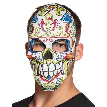 Masque dia de los muertos blanc