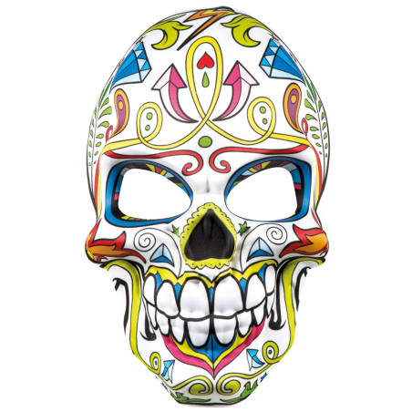 Masque dia de los muertos blanc