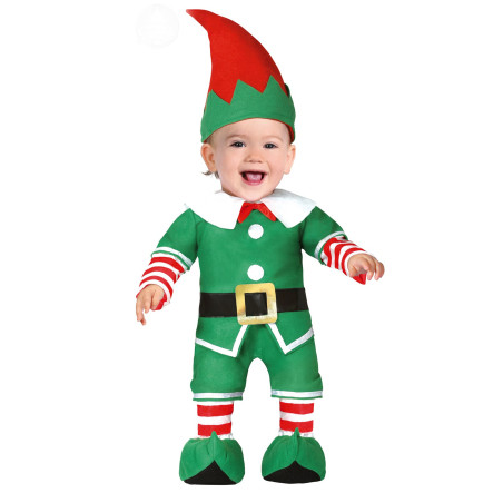 Déguisement petit lutin de Noël bébé