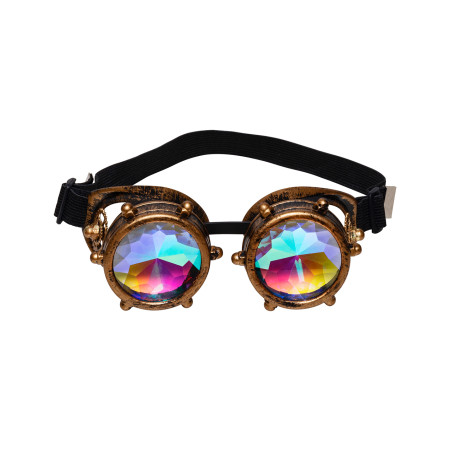 Lunettes avec verres prismes steampunk adulte