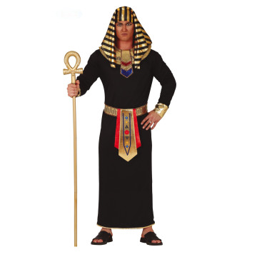 Déguisement pharaon noir et doré homme