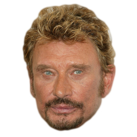 Masque en carton johnny Halliday