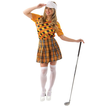 Déguisement golfeuse orange femme